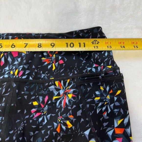 Sweaty Betty Black Faceted Floral Crop Leggings 6 Women - Picture 7 of 10